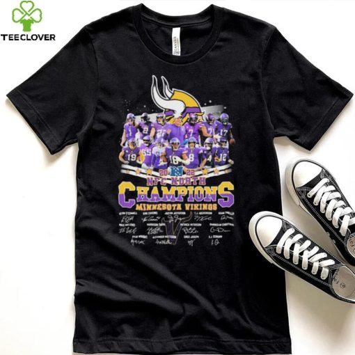 2022 NFC North Division Champions Minnesota Vikings Signatures Shirt