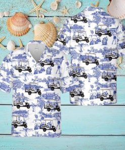 2022 Yamaha Adventurer Sport 2+2 (AC) Golf Cart Hawaiian Shirt Tropical Beach