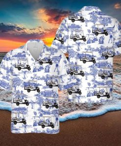 2022 Yamaha Adventurer Sport 2+2 (AC) Golf Cart Hawaiian Shirt Tropical Beach