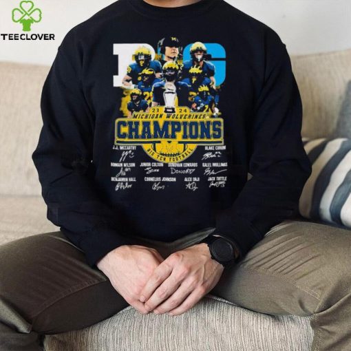 2023 2024 Michigan Wolverines Big Ten Football Champions Signatures Shirt