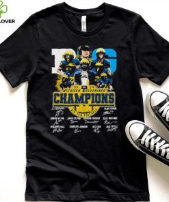 2023 2024 Michigan Wolverines Big Ten Football Champions Signatures Shirt