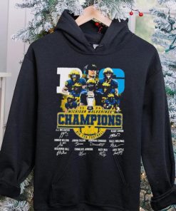 2023 2024 Michigan Wolverines Big Ten Football Champions Signatures Shirt