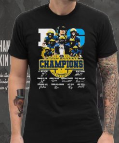 2023 2024 Michigan Wolverines Big Ten Football Champions Signatures Shirt