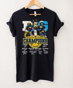 2023 2024 Michigan Wolverines Big Ten Football Champions Signatures Shirt