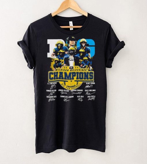 2023 2024 Michigan Wolverines Big Ten Football Champions Signatures Shirt