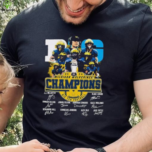 2023 2024 Michigan Wolverines Big Ten Football Champions Signatures Shirt