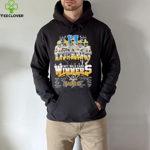 2023 24 NFC Wild Card Winners Green Bay Packers Team signatures shirt