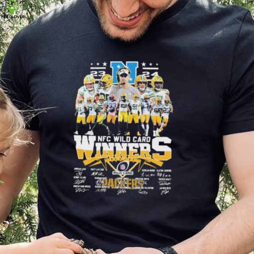 2023 24 NFC Wild Card Winners Green Bay Packers Team signatures shirt