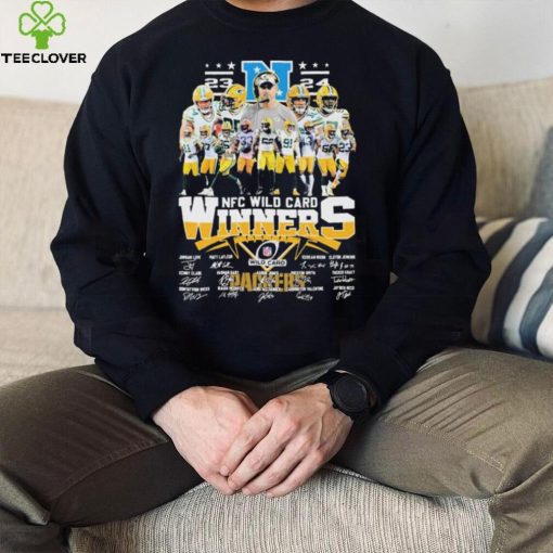 2023 24 NFC Wild Card Winners Green Bay Packers Team signatures shirt