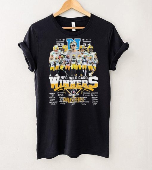 2023 24 NFC Wild Card Winners Green Bay Packers Team signatures shirt