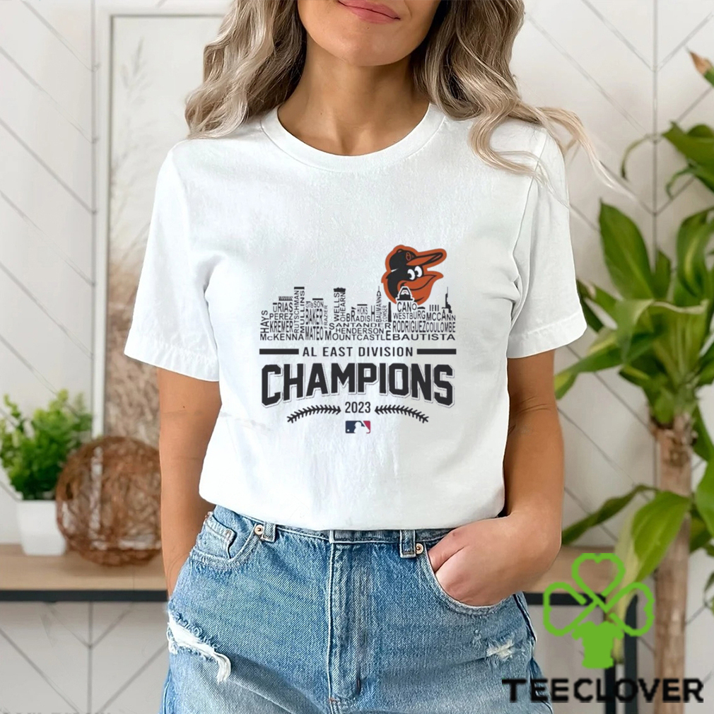 2023 Al East Division Champions Baltimore Orioles Skyline Players Name Shirt  - Limotees