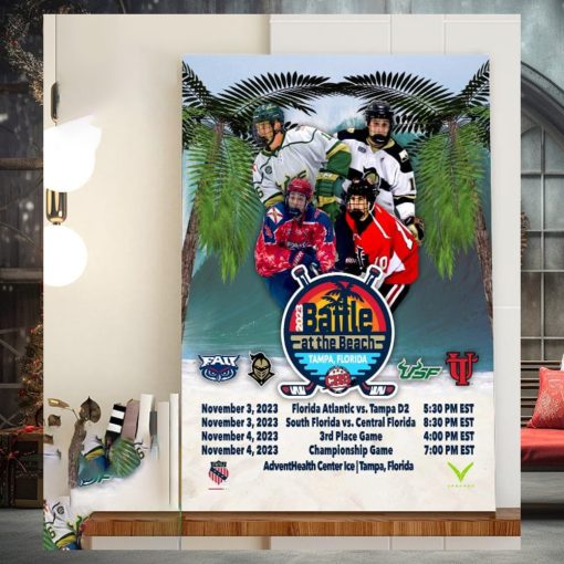2023 Battle At The Beach At The Adventhealth Center Ice In Tampa Florida Home Decor Poster Canvas