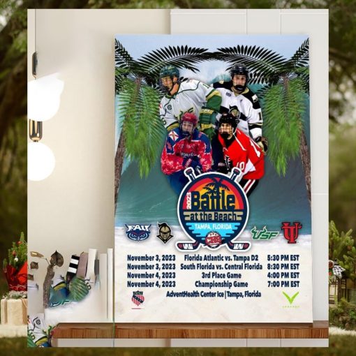 2023 Battle At The Beach At The Adventhealth Center Ice In Tampa Florida Home Decor Poster Canvas