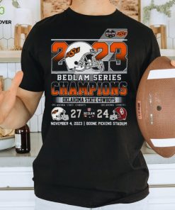 2023 Bedlam Series Champions Oklahoma State Cowboys 27 – 24 Oklahoma Sooners November 4, 2023 Boone Pickens Stadium T Shirt