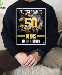 2023 Boston Bruins Fastest Team To 50 Wins In NHL History Shirt