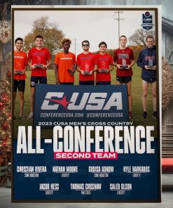 2023 CUSA Mens Cross Country All Conference Second Team Home Decor Poster Canvas