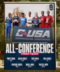 2023 CUSA Womens Cross Country All Conference First Team Home Decor Poster Canvas