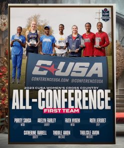 2023 CUSA Womens Cross Country All Conference First Team Home Decor Poster Canvas