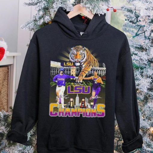 2023 Champions Dylan Crews And Angel Reese LSU Tigers Signatures shirt
