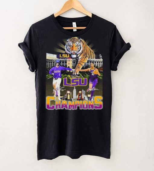 2023 Champions Dylan Crews And Angel Reese LSU Tigers Signatures shirt
