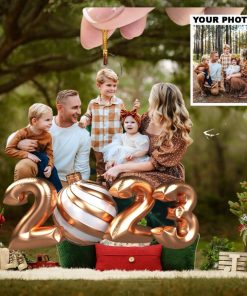 2023 Christmas Photo Ornament Personalized Photo Mica Ornament Christmas Gift For Family Member