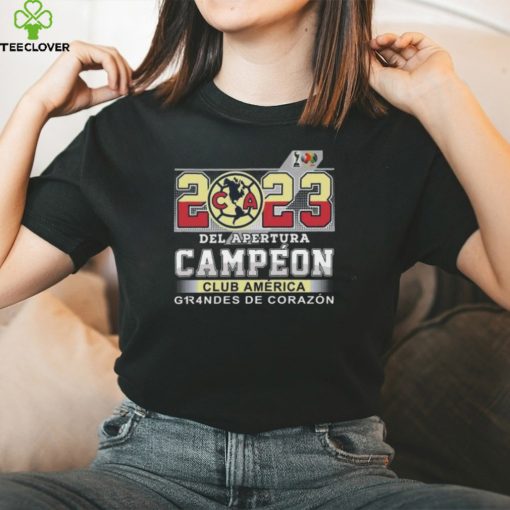 2023 Del Apertura Campeon Club America Grandes De Corazon T Shirt
