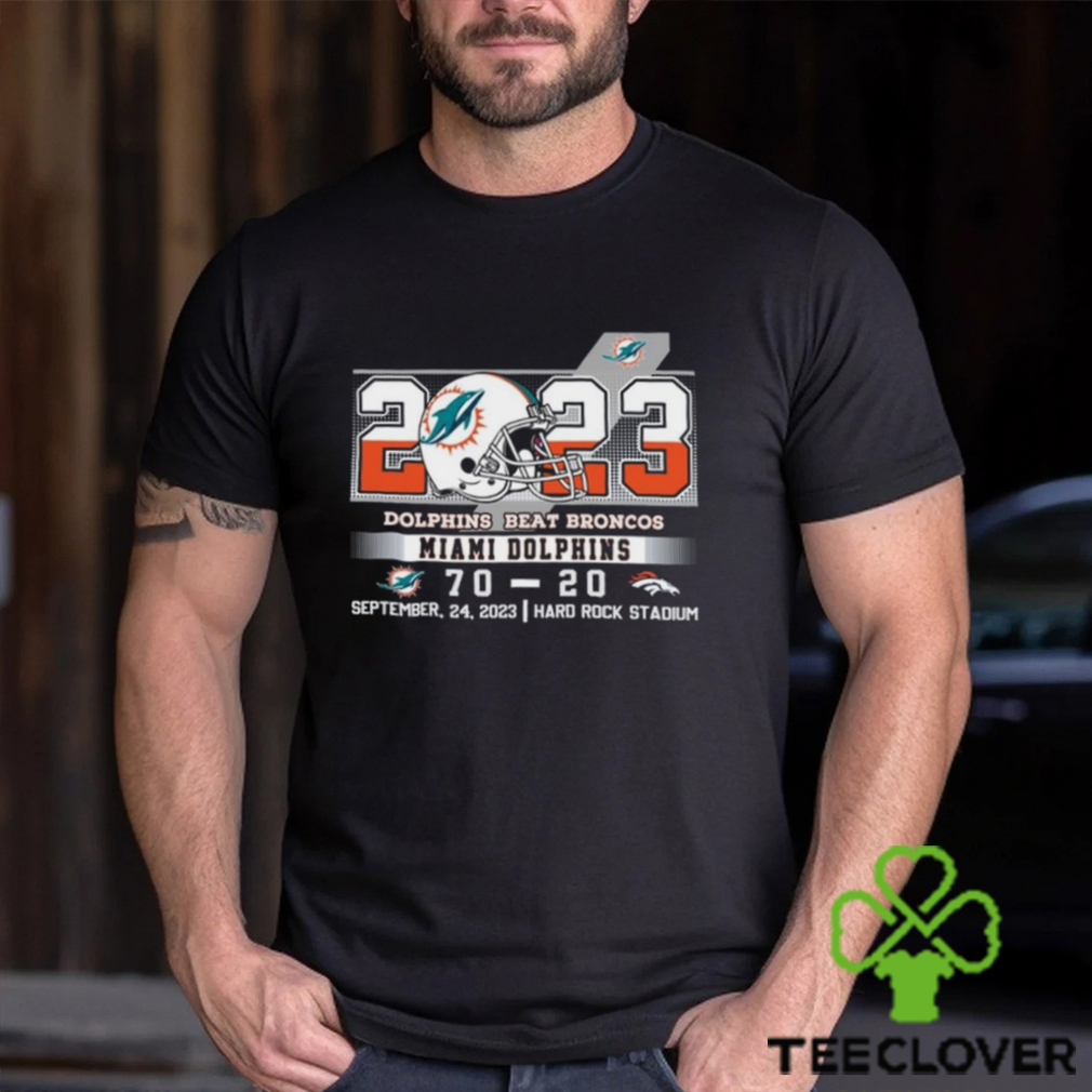 Official Dolphins beat Broncos Fins up September 24 2023 Hard Rock stadium  shirt, by Goofytee Store, Sep, 2023