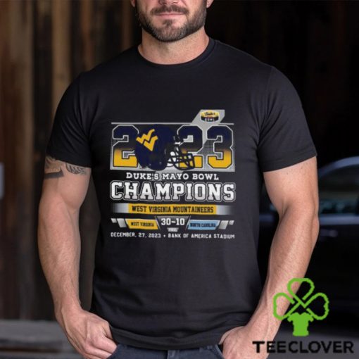 2023 Duke’s Mayo Bowl Champions West Virginia Mountaineers 30 – 10 North Carolina December 27, 2023 Bank Of America Stadium T Shirt