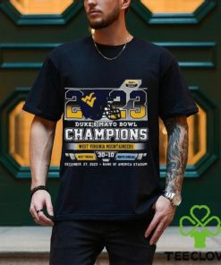 2023 Duke’s Mayo Bowl Champions West Virginia Mountaineers 30 – 10 North Carolina December 27, 2023 Bank Of America Stadium T Shirt