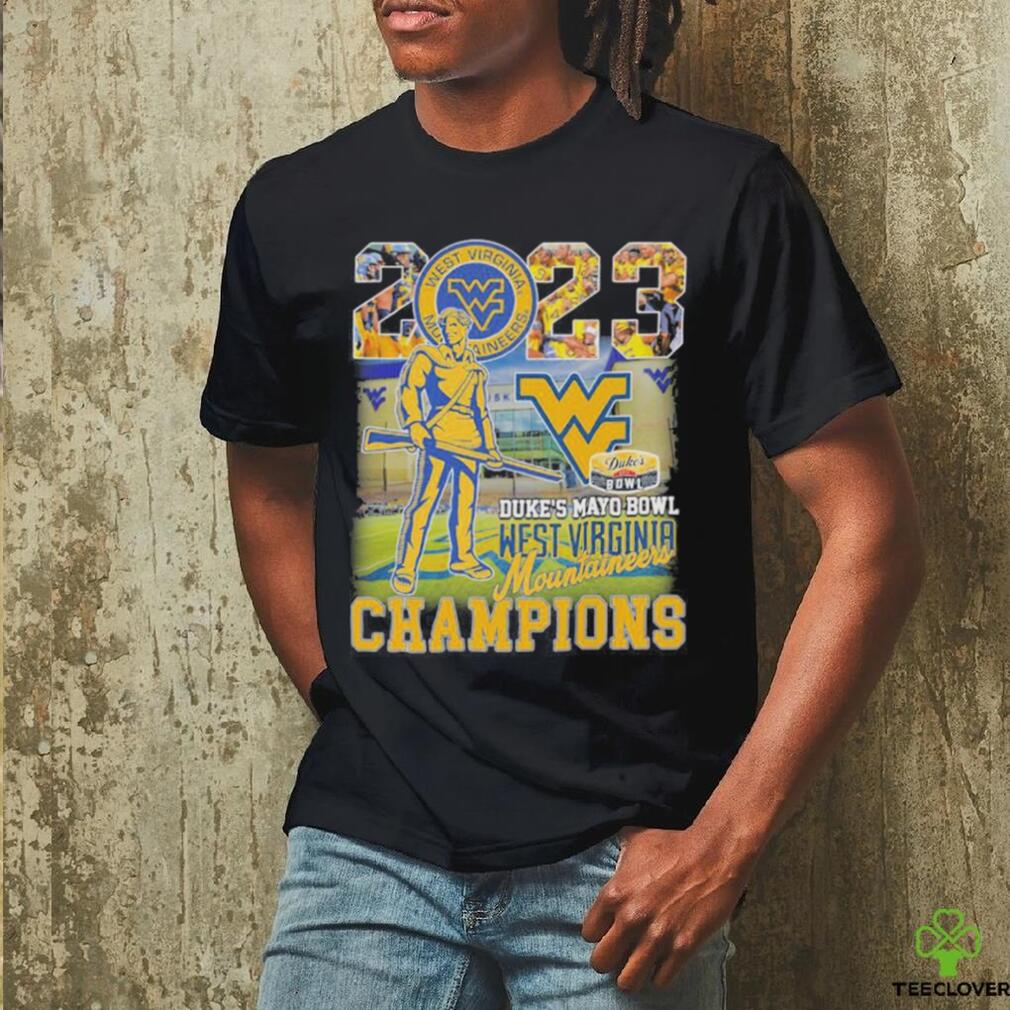 2023 Duke’s Mayo Bowl West Virginia Mountaineers Champions T Shirt