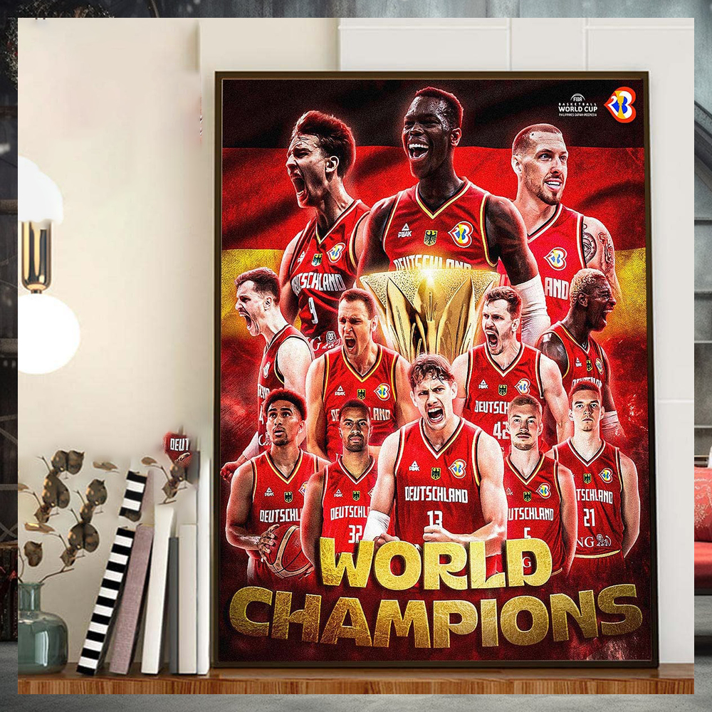 2023 FIBA Basketball World Cup World Champions Are The Germany Home Decor Poster Canvas 2023 FIBA Basketball World Cup World Champions Are The Germany Home Decor Poster Canvas