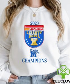 2023 Football AutoZone Liberty Bowl Champions Memphis Tigers Logo Shirt