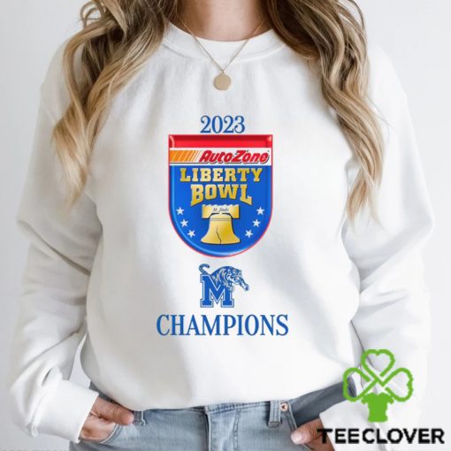 2023 Football AutoZone Liberty Bowl Champions Memphis Tigers Logo Shirt