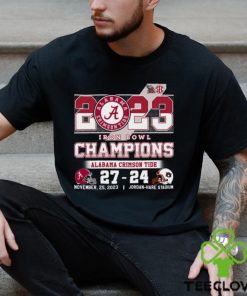 2023 Iron Bowl Champions Alabama Crimson Tide 27 – 24 Auburn Tigers November 25, 2023 Jordan Hare Stadium T Shirt