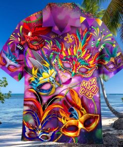 2023 Mardi Gras Mask Hawaiian Shirt