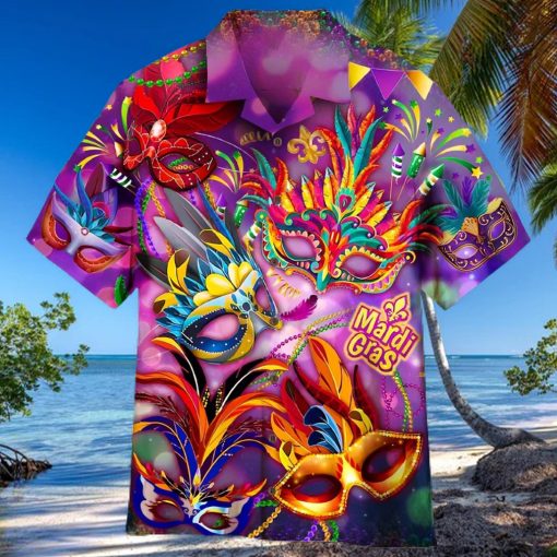 2023 Mardi Gras Mask Hawaiian Shirt