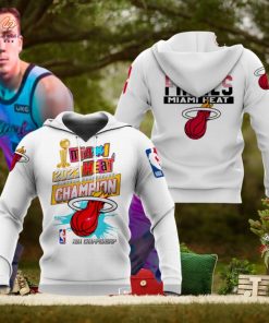 2023 NBA Finals Miami Heat Champions White Hoodie Sweatshirt 3D