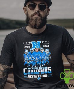 2023 NFC North Division Champions Detroit Lions Players Signatures Shirt