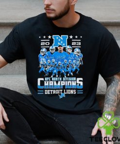 2023 NFC North Division Champions Detroit Lions Players Signatures Shirt