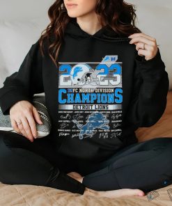 2023 NFC North Division Champions Detroit Lions Signatures Shirt