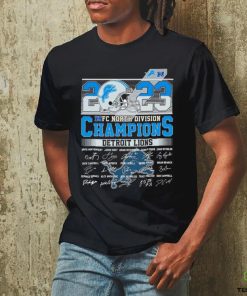 2023 NFC North Division Champions Detroit Lions Signatures Shirt 1 2023 NFC North Division Champions Detroit Lions Signatures Shirt
