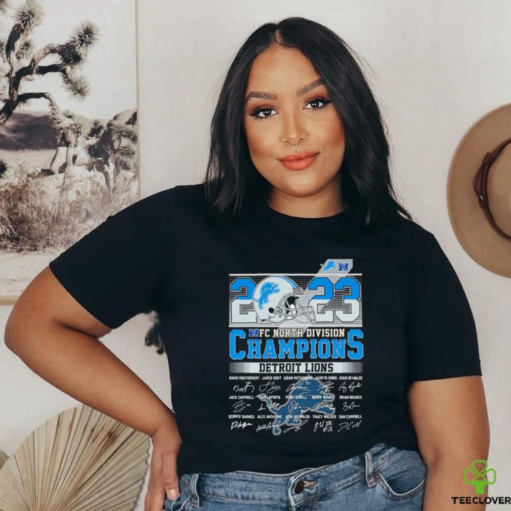 2023 NFC North Division Champions Detroit Lions Signatures Shirt 2023 NFC North Division Champions Detroit Lions Signatures Shirt