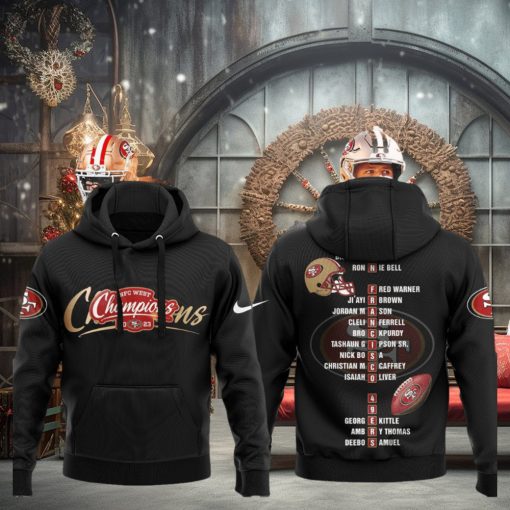 2023 NFC West Champions San Francisco 49ers Hoodie, Longpants, Cap