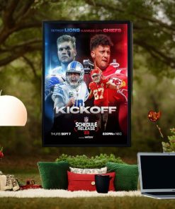 2023 NFL Schedule Kickoff Detroit Lions Vs Kansas City Chiefs Home Decor Poster Canvas