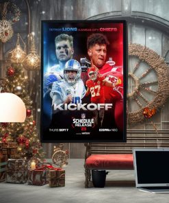 2023 NFL Schedule Kickoff Detroit Lions Vs Kansas City Chiefs Home Decor Poster Canvas