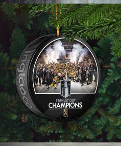 2023 NHL Stanley Cup Champions Vegas Golden Knights Team Celebration Puck Christmas Tree Decorations Ornament