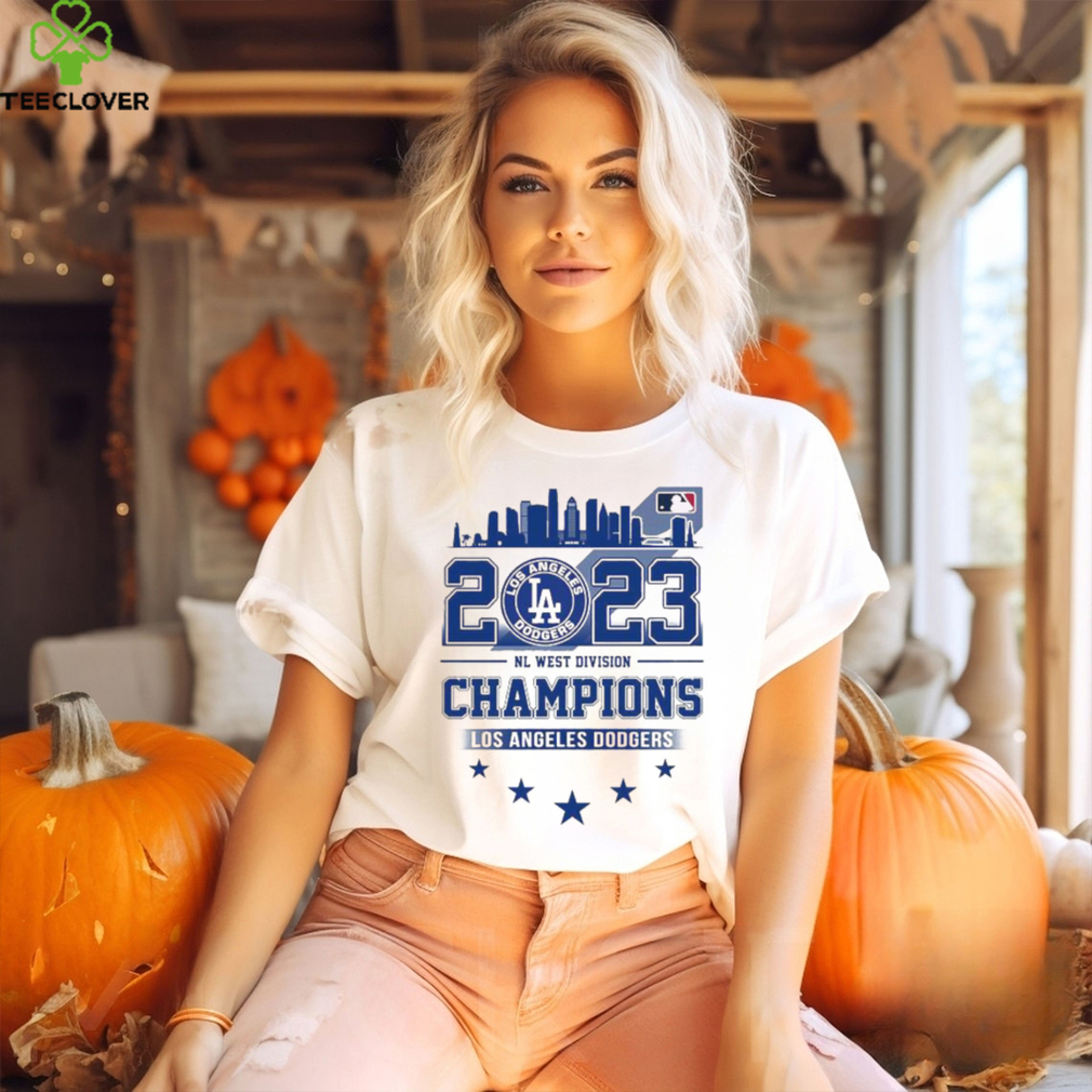 2023 NL West Division Champions 2023 MLB Los Angeles Dodgers skyline shirt  - teejeep