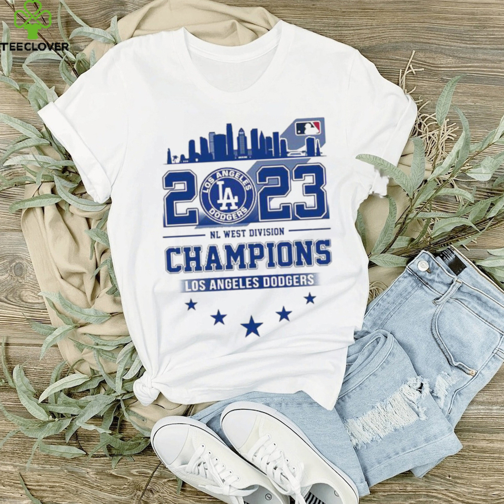 2023 NL West Division Champions 2023 MLB Los Angeles Dodgers skyline shirt  - teejeep