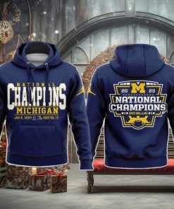 2023 National Champions Go Blue Michigan Wolverines 3d Hoodie