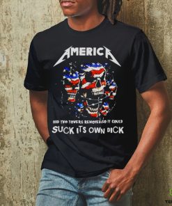 2023 Nice Skull America Had Two Towers Removed So It Could Suck It’s Own Dick American Flag hoodie, sweater, longsleeve, shirt v-neck, t-shirt